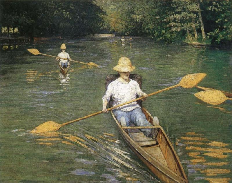 Racing boat, Gustave Caillebotte